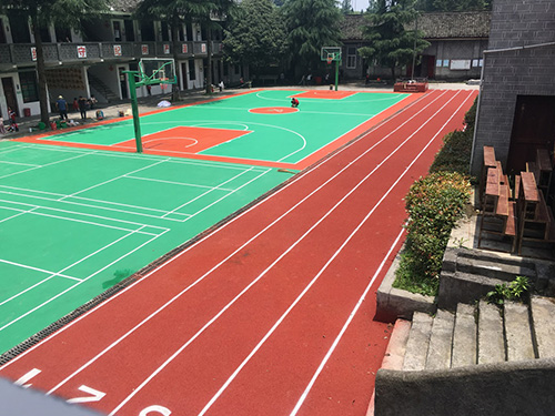 吉首凤凰县培民学校塑胶跑道 绿色环保