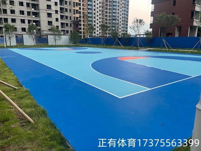 怀化麻阳县高档小区硅pu球场施工